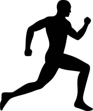 track runner currently running across the screen
