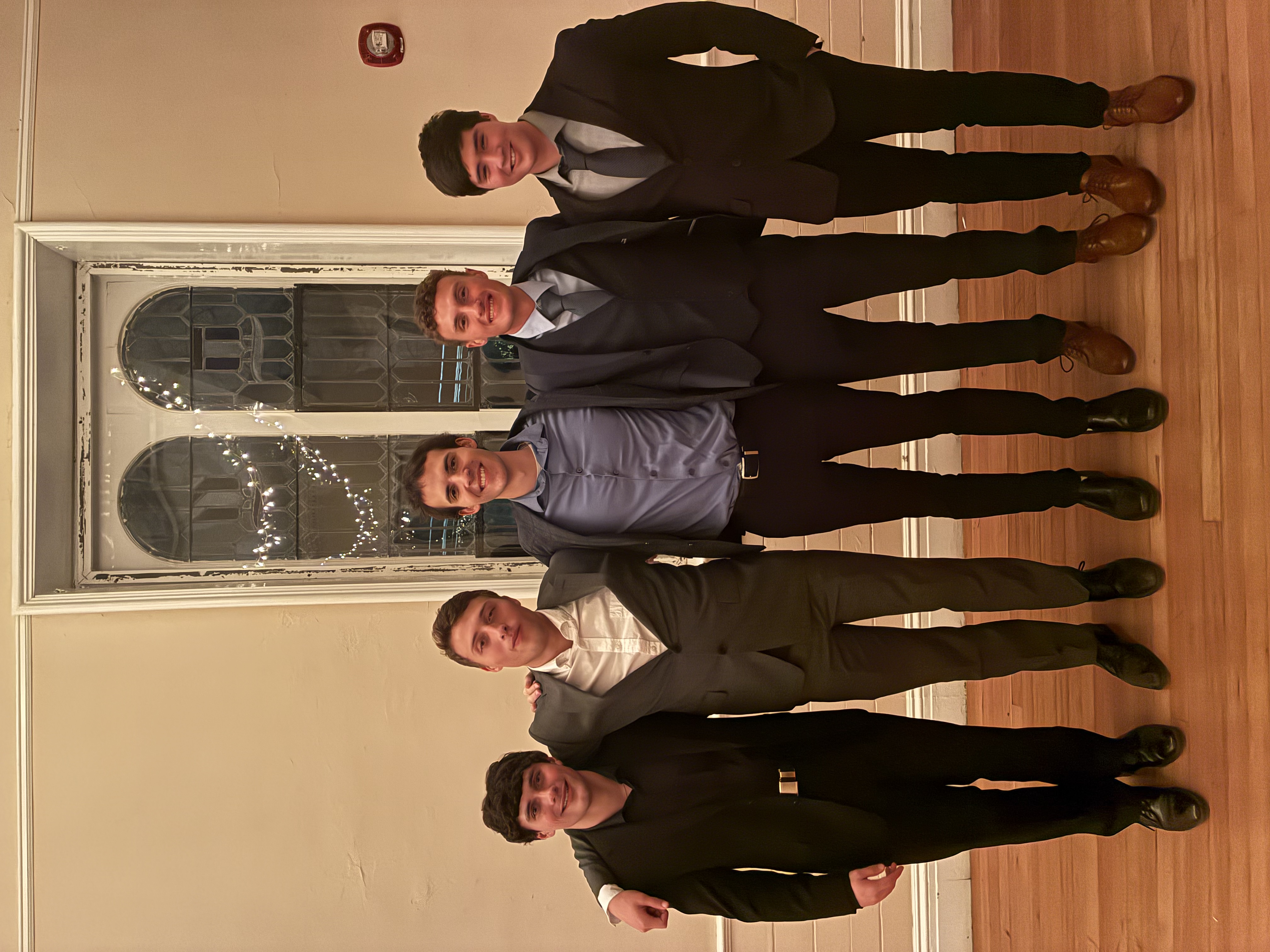 Picture of Sean and his hometown friends at a Northeastern Club Running Formal